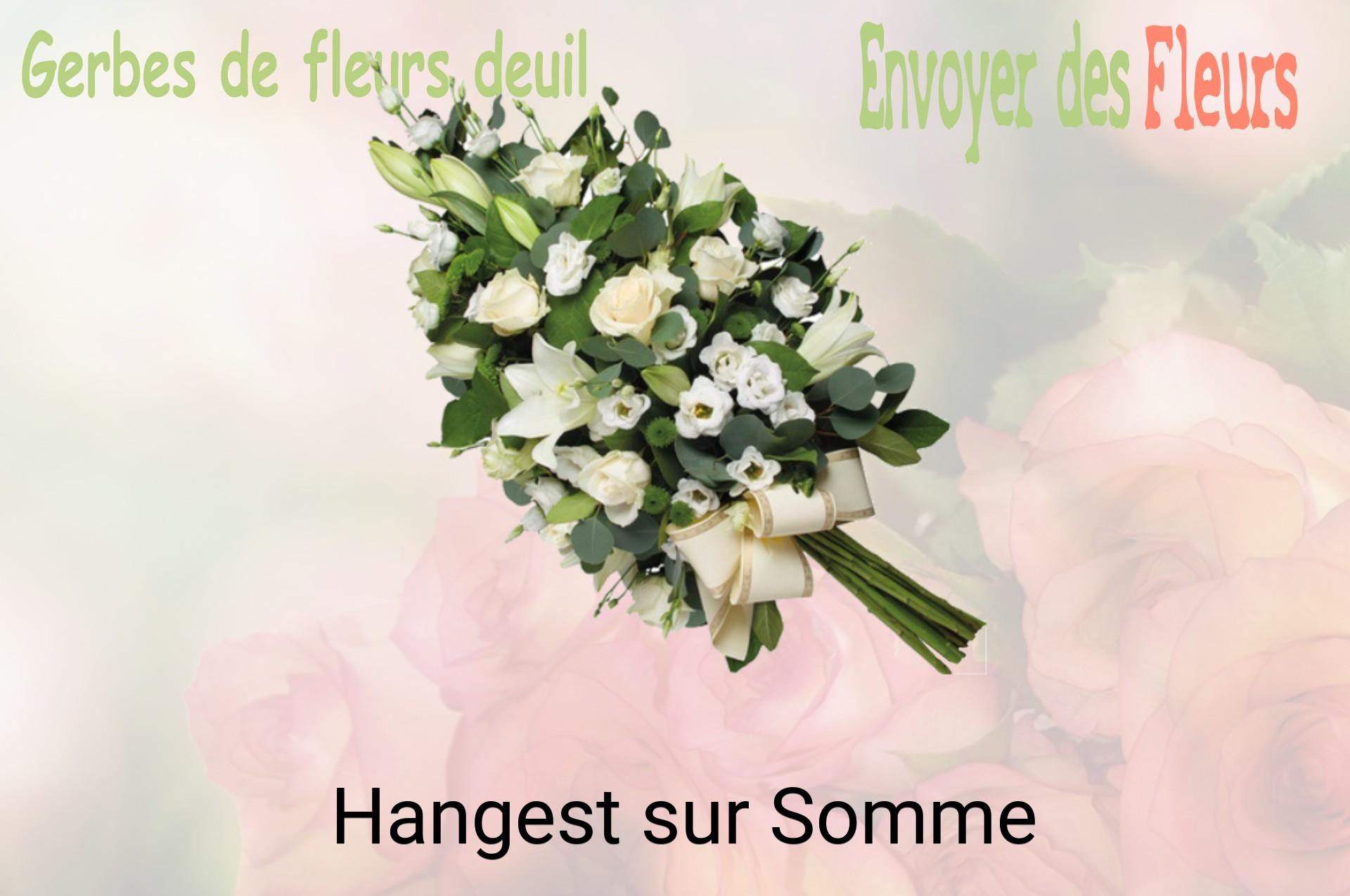 Gerbe de fleurs de deuil livrée à Hangest-sur-Somme